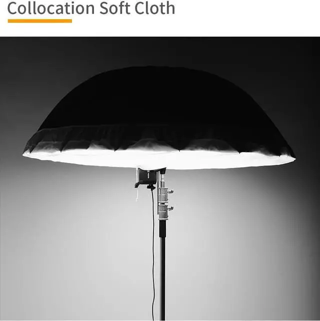 Alt view image 5 of 7 - 70 inch 180cm Black White Reflective Umbrella Studio Photography Umbrella, White Inner with Large Diffuser Cover, Bag