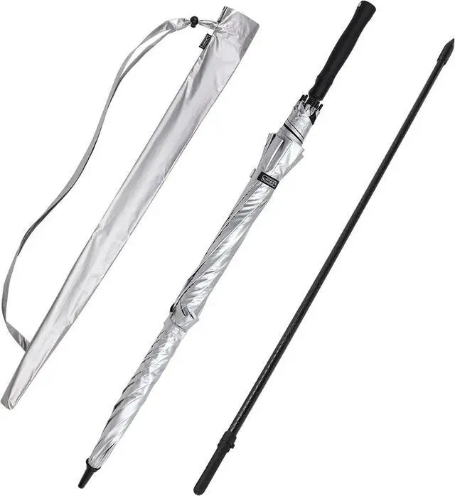 Alt view image 7 of 7 - Vented UV Golf/Beach Umbrella 68" Arc, Auto Open Oversize Extra Large Windproof Sun Shade Rain Umbrellas