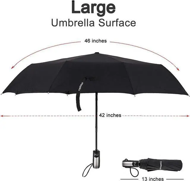 Alt view image 3 of 7 - 10 Pack Bulk Umbrellas Travel Windproof Portable Compact Large Canopy Ergonomic Handle Auto Open & Close