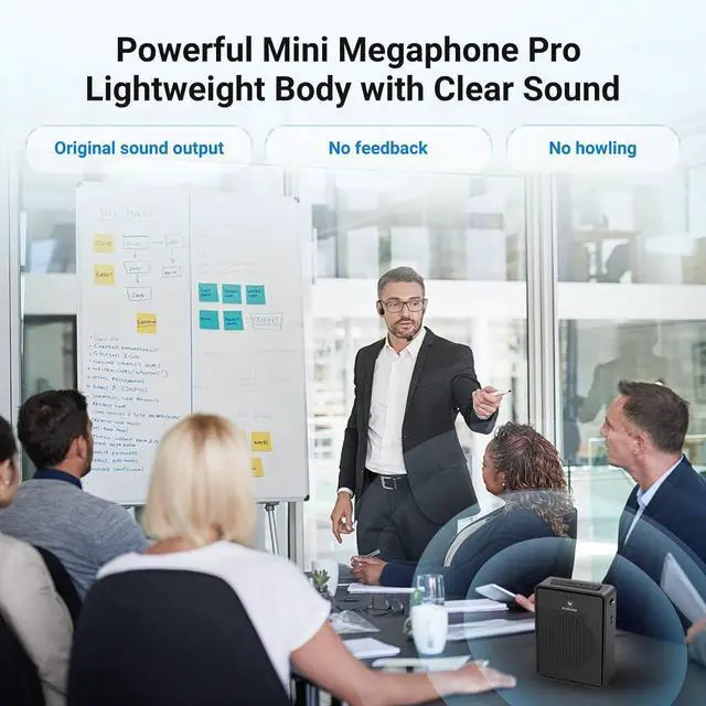 Alt view image 6 of 7 - Voice Amplifier Wireless Ear-Hook Headset Microphone, Original Sound Portable Microphone and Speaker Pa System, 15W Speaker with Noise Cancelling Bluetooth Mic for Teachers, Fitness, Elderly B007