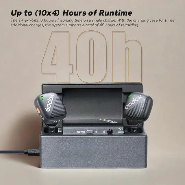 Alt view image 4 of 7 - Cube-C Comb Kit2 Wireless Lavalier Microphone for Camera/iPhone15&16/Android/PC, 300m(1000ft.) Range, 48KHz 24Bit, Noise Cancellation,10H Battery Life, Wireless Mic for Vlog, TikTok, Interview