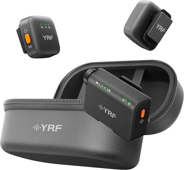 Main image of Mic 2 (2 TX + 1 RX + Charging Case), mini Wireless Lavalier Microphone for iPhone Android/Tablets/PC, Intelligent Noise Cancelling for Video Recording Podcast (M15)