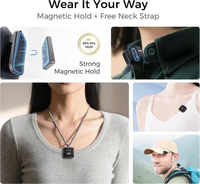 Alt view image 3 of 7 - Mic 2 (2 TX + 1 RX + Charging Case), mini Wireless Lavalier Microphone for iPhone Android/Tablets/PC, Intelligent Noise Cancelling for Video Recording Podcast (M15)