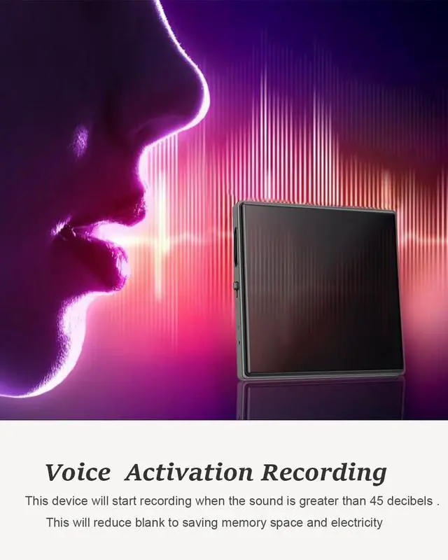 Alt view image 6 of 7 - Magnetic Voice Recorder 128GB  Voice Activated Audio Recorder with 9000 Hours Storage, 90-Day Standby, Compatible with Android & iOS Devices  Ideal for Meetings, Lectures, Interviews