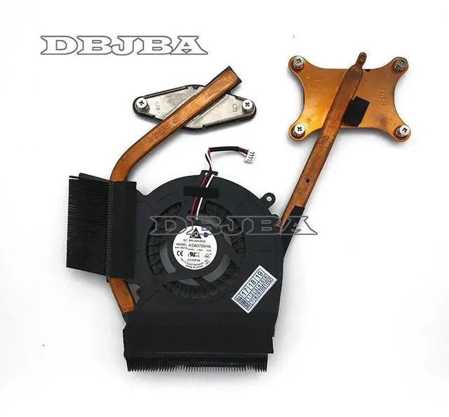 Alt view image 3 of 6 - DBTLAP for Samsung NP-R540 NP-R538 R538 R540 CPU GPU Fan with Heatsink BA62-005288