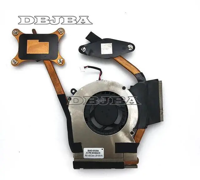 Alt view image 4 of 6 - DBTLAP for Samsung NP-R540 NP-R538 R538 R540 CPU GPU Fan with Heatsink BA62-005288