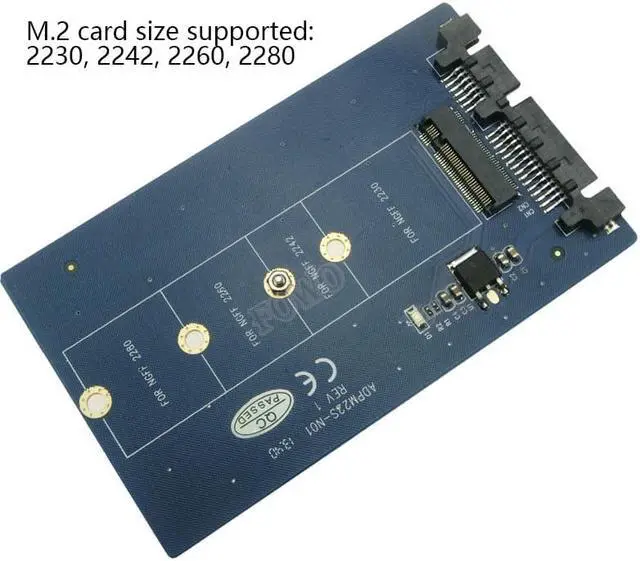 Main image of NGFF M.2 B Key SSD 2230 2242 2260 2280 to SATA Serial ATA Adapter Converter Card
