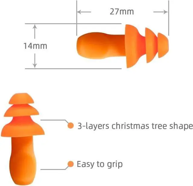 Alt view image 5 of 7 - 20 Pairs of Soft Silicone Corded Ear Plugs Reusable Sleep Swim Noise Hearing Protection Earplugs Music Concerts Construction Shooting Hunting Motor Sports