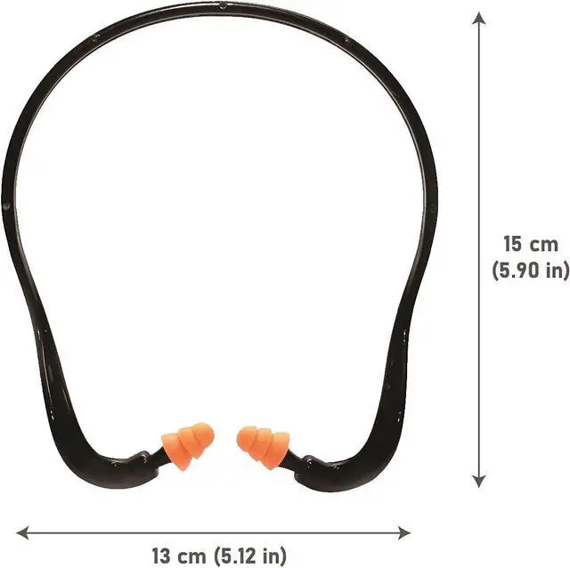 Alt view image 6 of 7 - 2 Pairs Banded Silicone Ear Plugs and 10 Pairs Silicone Replacement Pods Soft Reusable Washable for Sleeping Swimming Noise Hearing Protection Earplugs Music Concerts Construction Shooting Hunting