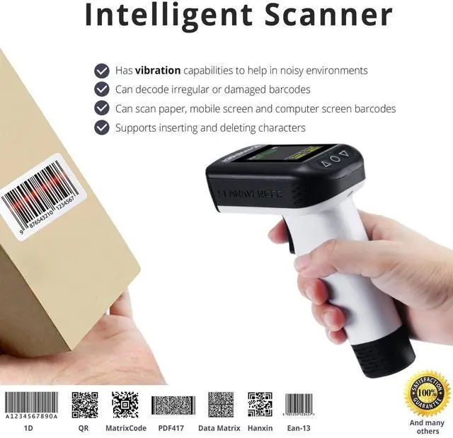 Alt view image 6 of 7 - ScanAvenger 1D & 2D Bluetooth Barcode Scanner with LCD Display, Wireless & USB Rechargeable Handheld for Inventory, POS, Library/Reads QR, UPC, Codes/Windows, Mac, Android, iOS