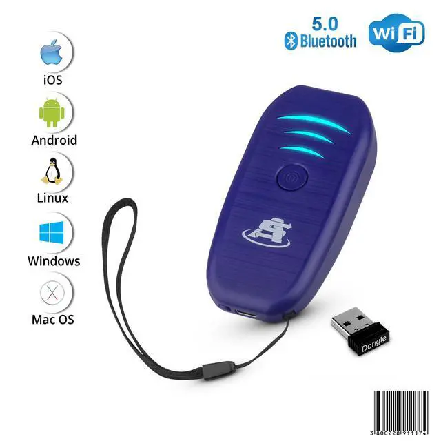 Alt view image 2 of 7 - ScanAvenger Portable Mini-Wireless Bluetooth Barcode Scanner: Hand Scanners - Cordless, Rechargeable 1D Scan Gun for Inventory Management - Wireless, Handheld USB