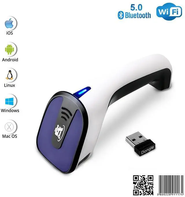 Alt view image 2 of 7 - ScanAvenger Portable Wireless Bluetooth Barcode Scanner: 3-in-1 Hand Scanners - Cordless, Rechargeable 1D and 2D Scan Gun for Inventory Management - Wireless, Handheld, USB Bar Code/QR Code Reader