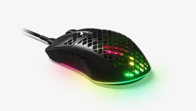 Alt view image 3 of 6 - SteelSeries Aerox 3 Wired Gaming Mouse, 59g Honeycomb Design, TrueMove Core 8500 DPI Sensor, Golden Micro IP54 Switches, IP54 Water & Dust Resistant, 3-Zone PrismSync RGB, Detachable USB-C Cable,Black