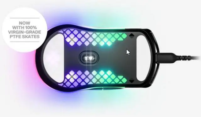 Alt view image 6 of 6 - SteelSeries Aerox 3 Wired Gaming Mouse, 59g Honeycomb Design, TrueMove Core 8500 DPI Sensor, Golden Micro IP54 Switches, IP54 Water & Dust Resistant, 3-Zone PrismSync RGB, Detachable USB-C Cable,Black