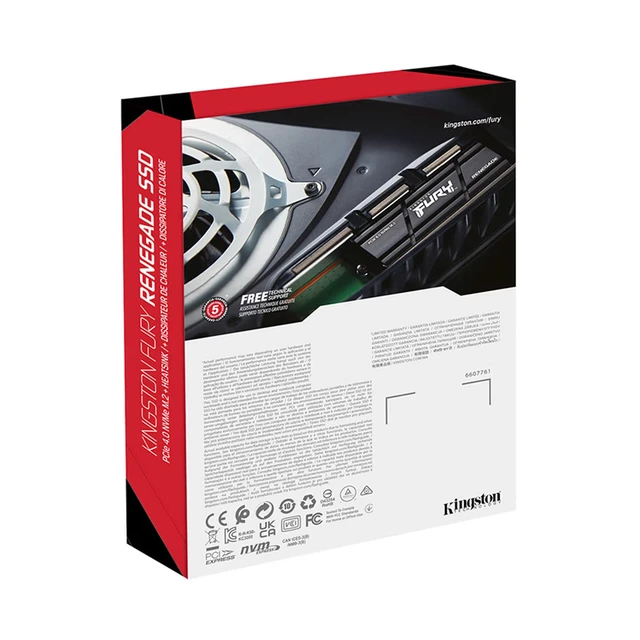 Alt view image 5 of 5 - Kingston FURY Renegade 4TB PCIe 4.0 NVMe M.2 2280 SSD with Aluminum Heatsink, 3D TLC with DRAM Cache, Up to 7300MB/s Read 6000MB/s Write, 4000TBW, PS5 Ready, Internal Solid State Drive for Gaming Desk