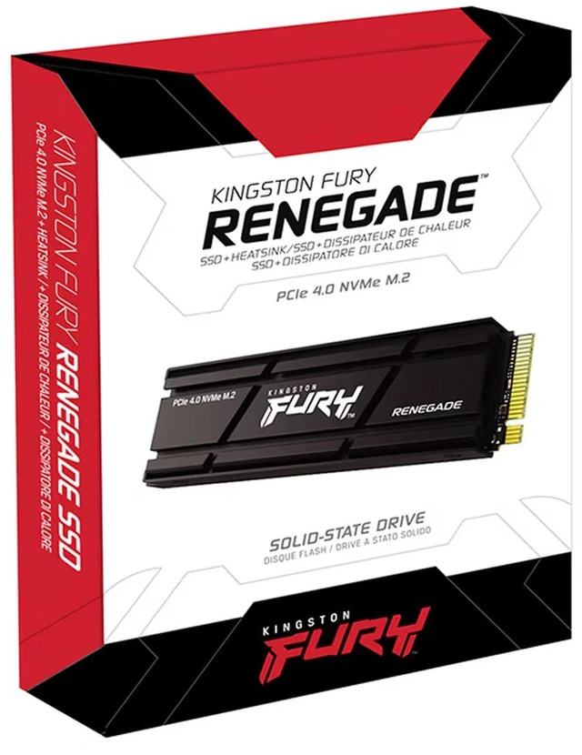 Alt view image 4 of 5 - Kingston FURY Renegade 2TB PCIe 4.0 NVMe M.2 2280 SSD with Aluminum Heatsink, 3D TLC with DRAM Cache, Up to 7300MB/s Read 7000MB/s Write, 2000TBW, PS5 Ready, Internal Solid State Drive for Gaming Desk