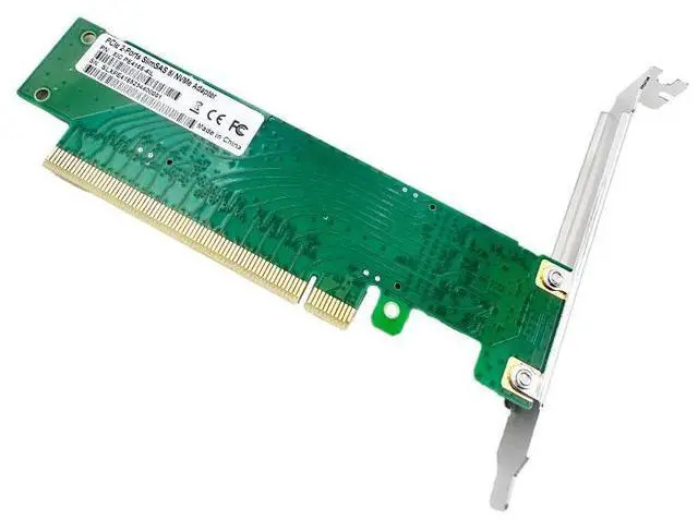 Alt view image 3 of 4 - eshinreal PCI Express x16 to Two SlimSAS SFF-8654 8i Adapter XIC PE4165-4IL shinreal