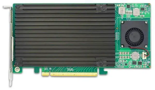 Main image of eshinreal PCIe 3.0 x16 to 4 xM.2 NVMe SSD Adapter Card with heatsink