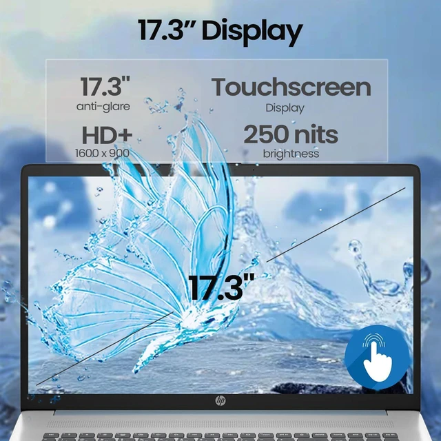 Alt view image 3 of 6 - HP 17.3" HD+ Business Laptop Touchscreen Intel Core Ultra 7 255U (Beats i7-13620H) 32GB DDR5 RAM 2TB SSD Intel Graphics Wi-Fi 6 BT 5.4 Webcam HDMI 1.4 Backlit KB Fingerprint Windows 11 Pro Blue