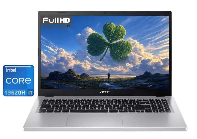Main image of Acer Aspire Go 15 Business 15.6" IPS FHD Display Intel Core i7-13620H 64GB DDR5 RAM 2TB SSD Intel UHD Graphics Wi-Fi 6 BT 5.1 HDMI 2.1 Webcam Copilot AI Long-battery life Windows 11 Pro Silver
