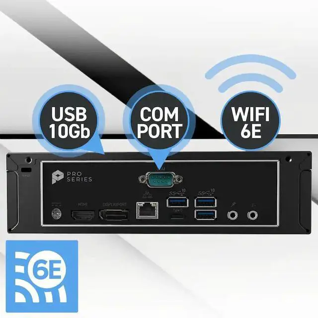 Alt view image 3 of 7 - MSI PRO DP21 Business Mini Desktop Intel core i7-14700 (Beat Ultra 7 265) Intel UHD 770 Graphics 16GB DDR5 RAM 1TB SSD Wi-Fi 6E Bluetooth HDMI Displayport USB-C KB and Mouse Windows 11 Home Black