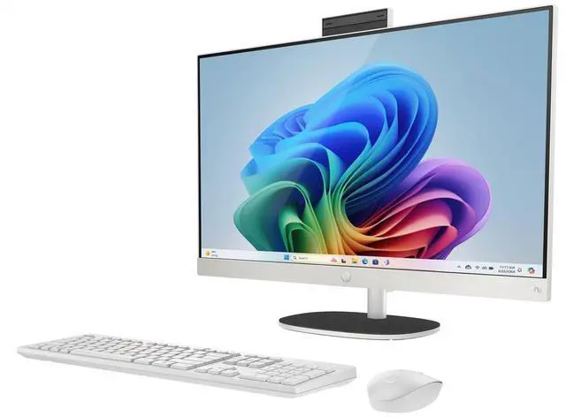 Alt view image 3 of 6 - HP 27" FHD All-in-One Touchscreen Desktop PC AMD Ryzen AI 7 350 (Beat Ultra 7 255H) AMD Radeon 860M 32GB DDR5 RAM 1TB SSD Wi-Fi 6 BT 5.4 RJ45 Wireless KB and Mouse 1080p Webcam Windows 11 Home White