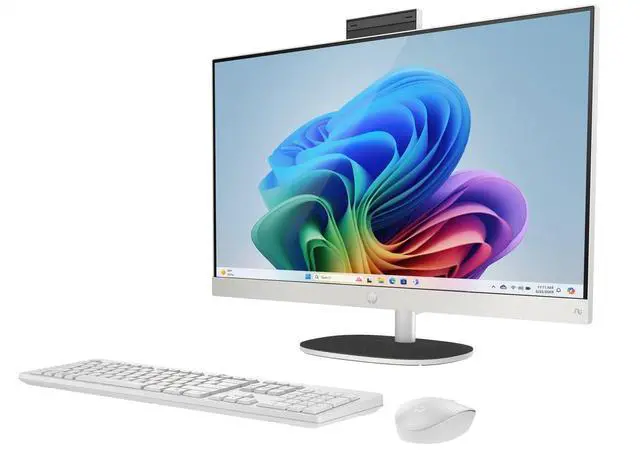Alt view image 3 of 6 - HP 27" FHD All-in-One Touchscreen Desktop PC AMD Ryzen AI 7 350 (Beat Ultra 7 255H) AMD Radeon 860M 64GB DDR5 RAM 1TB SSD Wi-Fi 6 BT 5.4 RJ45 Wireless KB and Mouse 1080p Webcam Windows 11 Pro White