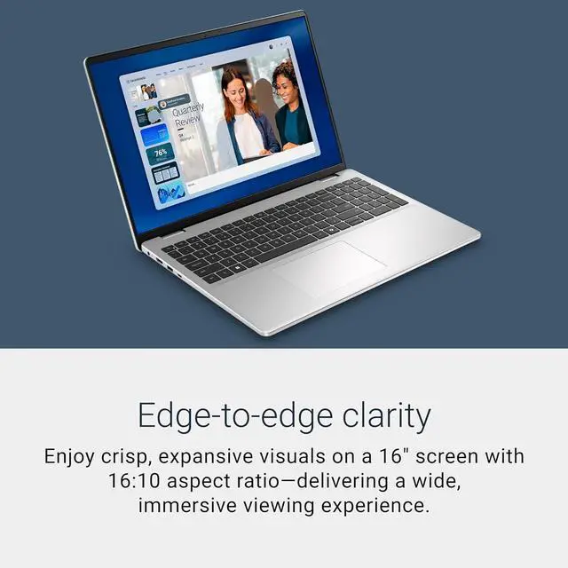 Alt view image 2 of 7 - Dell 16 Plus Business 16" FHD+ Touchscreen AMD Ryzen AI 7 350 (Beat Ultra 7 255HX) AMD Radeon Graphics 64GB DDR5 RAM 1TB SSD Wi-Fi 6E BT 5.3 HDMI Backlit KB FP Reader Copilot+ Windows 11 Home Silver