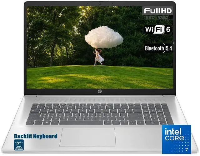Main image of HP Business Laptop 17.3 inch IPS Full HD Intel Core 7 150U (Beats i7-1355U) Intel Graphics 16GB RAM 1TB SSD Backlit KB Wi-Fi 6 Bluetooth 5.4 FR Copilot AI 720p Webcam HDMI Windows 11 Pro Silver
