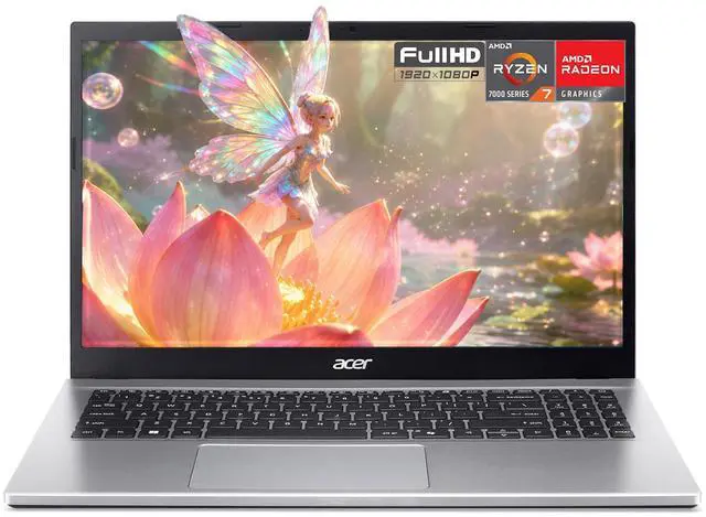 Main image of Acer Aspire Go 15 15.6" Full HD Business Laptop AMD Ryzen 7 7730U (Beat intel i7-1355U) Radeon Graphics 16GB RAM 512GB SSD Wi-Fi 6 BT 5.1 HDMI 2.1 RJ45 Long-battery life Windowss 11 Pro Silver