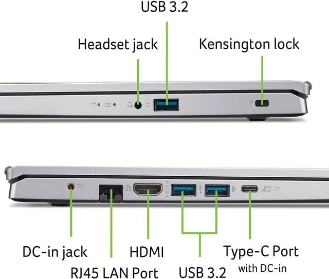 Alt view image 6 of 7 - Acer Aspire Go 15 15.6" Full HD Business Laptop AMD Ryzen 7 7730U (Beat intel i7-1355U) Radeon Graphics 32GB RAM 2TB SSD Wi-Fi 6 BT 5.1 HDMI 2.1 RJ45 Long-battery life Windowss 11 Pro Silver
