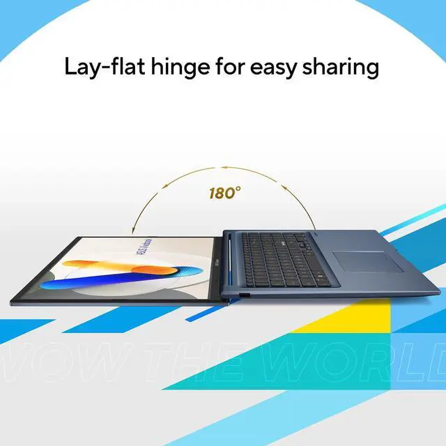 Alt view image 5 of 7 - ASUS Vivobook 17 17.3 inch Full HD Business Laptop Intel Core i7-1355U Intel Iris Xe Graphics 24GB RAM 2TB SSD Backlit Keyboard HDMI 1.4 Wi-Fi 5 Bluetooth 5.1 Webcam Windows 11 Home Quiet Blue