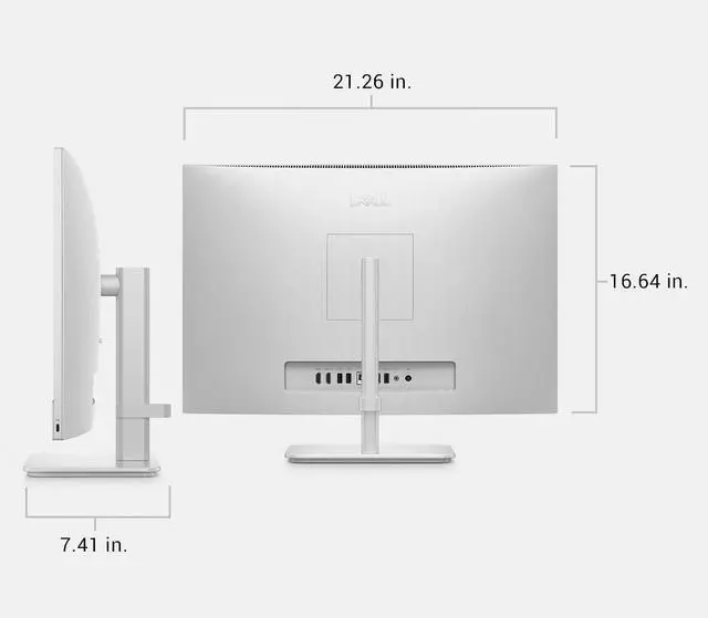 Alt view image 6 of 7 - Dell All-in-One Business Desktop 23.8" FHD Touchscreen intel Core Ultra 7 355 (Beats i7-14700) Intel Graphics 64GB DDR5 RAM 2TB SSD Wi-Fi 7 BT 6.0 HDMI RJ-45 Keyboard and Mouse Windows 11 Pro White