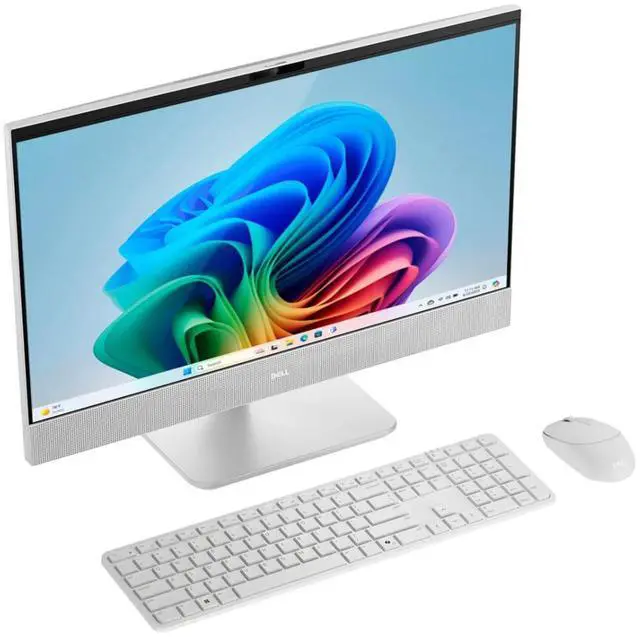 Alt view image 2 of 7 - Dell All-in-One Business Desktop 23.8" FHD Touchscreen intel Core Ultra 7 355 (Beats i7-14700) Intel Graphics 64GB DDR5 RAM 2TB SSD Wi-Fi 7 BT 6.0 HDMI RJ-45 Keyboard and Mouse Windows 11 Home White