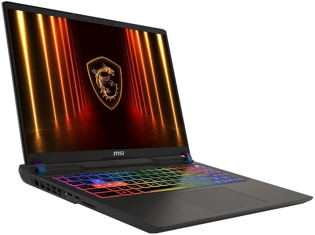 Alt view image 3 of 7 - MSI Vector 16 HX AI 16" 144Hz FHD+ Gaming NVIDIA GeForce RTX 5070 Ti 12GB GDDR7 Intel Core Ultra 7 255HX 16GB DDR5 RAM 1TB SSD RGB Backlit Wi-Fi 6E Bluetooth 5.3 Thunderbolt 5 HDMI 2.1 Win 11 Pro Gray