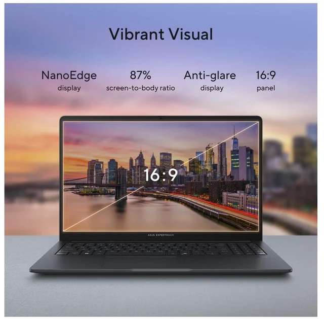 Alt view image 3 of 7 - Asus ExpertBook Business Laptop 15.6" FHD AMD Ryzen 5 7535U (Beats i5-1335U) AMD Radeon 660M 16GB DDR5 RAM 512GB SSD Backlit KB Wi-Fi 6E BT 5.4 HDMI FR RJ-45 Long Battery life Windows 11 Pro Grey