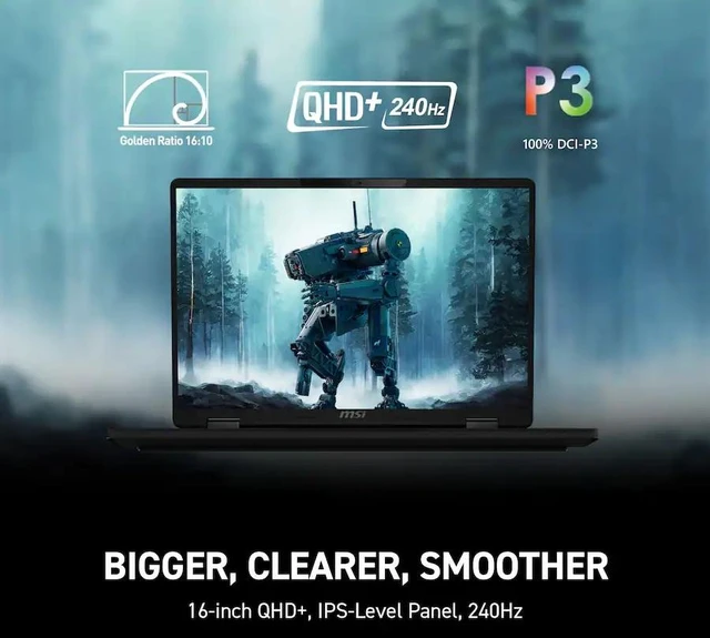 Alt view image 5 of 7 - MSI Crosshair A16 HX 16" QHD+ 240Hz Gaming Laptop AMD Ryzen 9 8940HX (Beats i9-14900HX) NVIDIA GeForce RTX 5060 32GB DDR5 RAM 2TB SSD RGB Backlit Wi-Fi 6E BT 5.3 Webcam HDMI 2.1 Windows 11 Home Gray