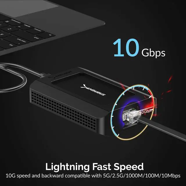 Alt view image 18 of 19 - Sabrent Thunderbolt 3 to 10 Gbps RJ-45 Ethernet Adapter (TH-S3EA)