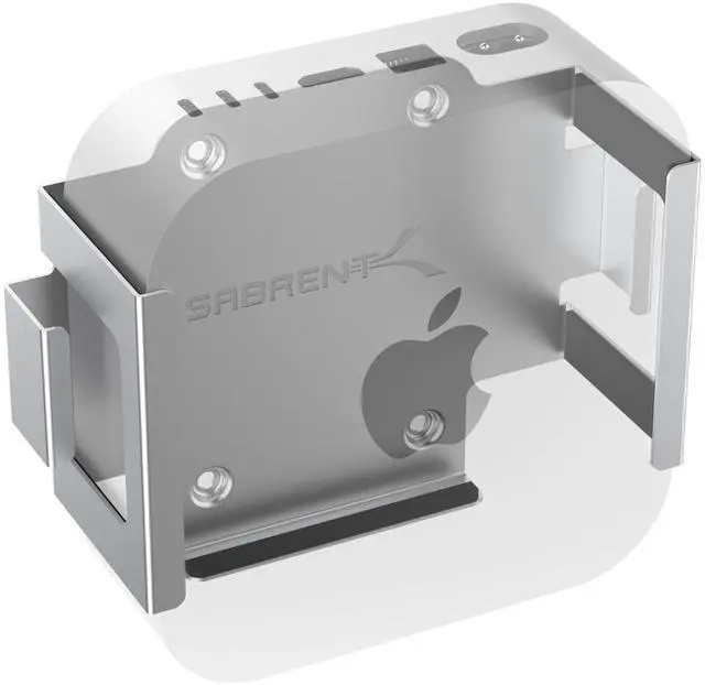 Main image of SABRENT Desk/Wall Flex-Mount for Mac mini (2024+) Aluminum Scratch-Resistant Mount for Wall, Desk, or Surface Enhanced Cable Management & Airflow Mac mini Mounting Accessory (BK-MAC2)