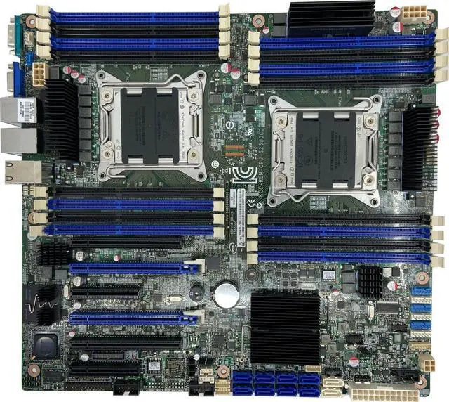 Alt view image 2 of 5 - (NOT FOR HOME PC!) Intel S2600CO Xeon Dual Socket R LGA2011 DDR3 SAS/SATA Server Board (BBS2600CO4)