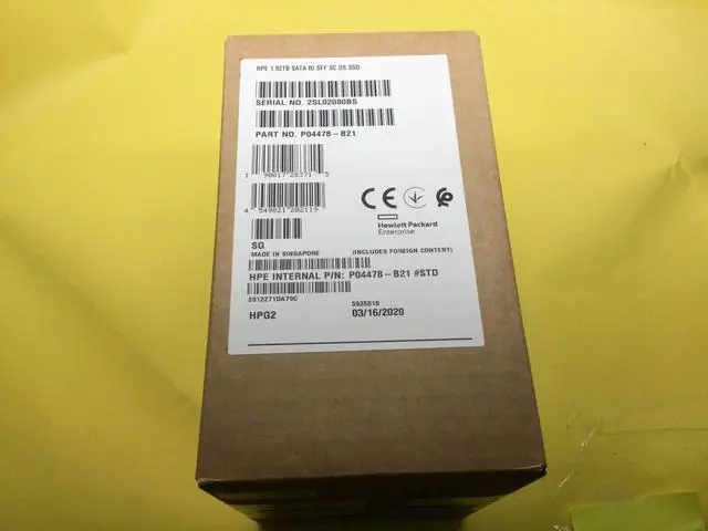 Main image of P04478-B21 HPE 1.92TB SATA 6G READ INTENSIVE SFF SC SSD P05314-001 Sealed