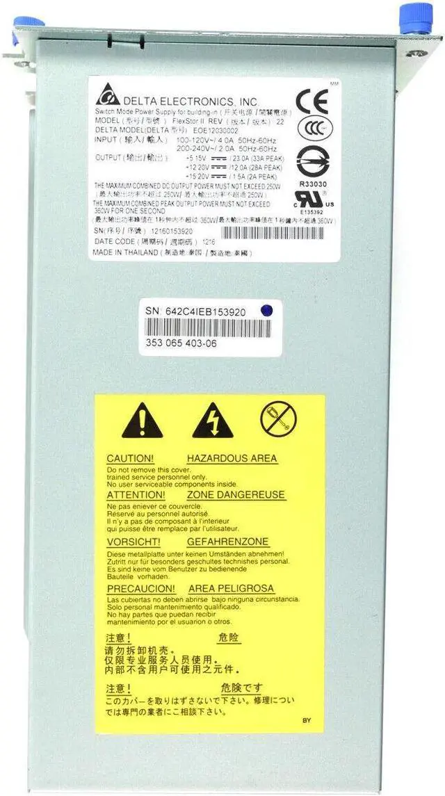 Alt view image 3 of 4 - Genuine Dell Power Vault TL4000 Tape Library 250 Watt Power Supply UP515