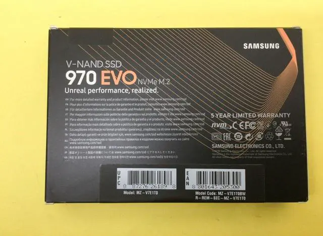 Alt view image 2 of 4 - Samsung 970 EVO 1TB NVMe PCIe M.2 2280 V-NAND SSD MZ-V7E1T0BW New - OEM