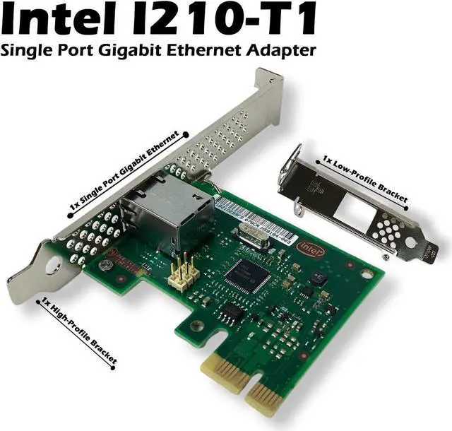Alt view image 2 of 7 - Intel I210-T1 Gigabit Ethernet Network Adapter PCIe 2.0