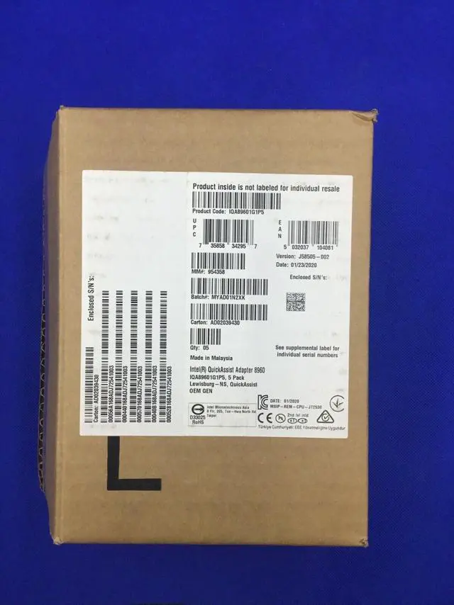 Alt view image 3 of 3 - IQA89601G1P5 Intel QuickAssist Adapter 8960 Cryptographic Accelerator CARD