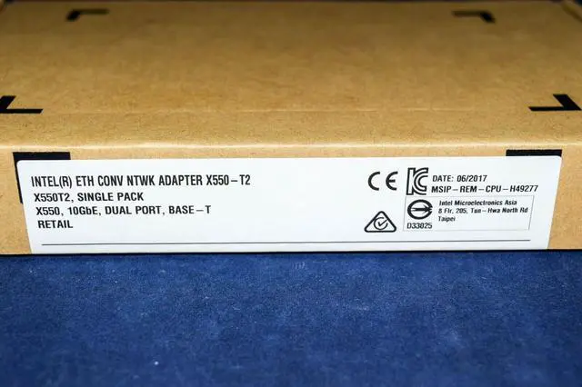 Alt view image 2 of 3 - X550-T2 Intel 10Gb RJ45 Ethernet Converged PCIe Network Adapter X550T2 X550T2BLK