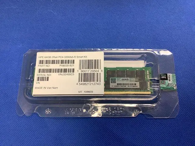 Main image of (NOT FOR HOME PC!) P11446-0A1 HPE 64GB (1X64GB) 2RX4 PC4-3200AA REGISTERED SMART MEMORY P21676-001 - OEM