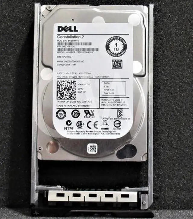 Main image of WF12F ST91000640NS Dell 1TB 7.2K RPM 6Gb/s 2.5" SATA SERVER HDD Hard Drive