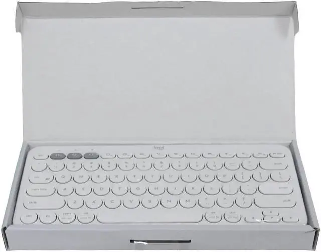 Alt view image 5 of 7 - Logitech K380 Wireless Multi-Device Bluetooth Keyboard 78 Keys Off White QWERTY