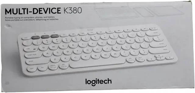 Alt view image 4 of 7 - Logitech K380 Wireless Multi-Device Bluetooth Keyboard 78 Keys Off White QWERTY